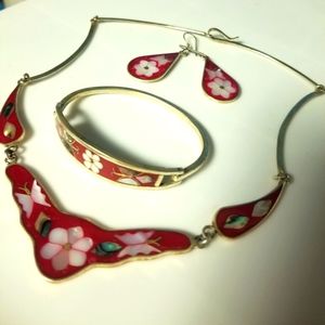 Red jewelry set